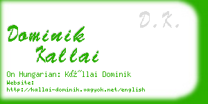 dominik kallai business card